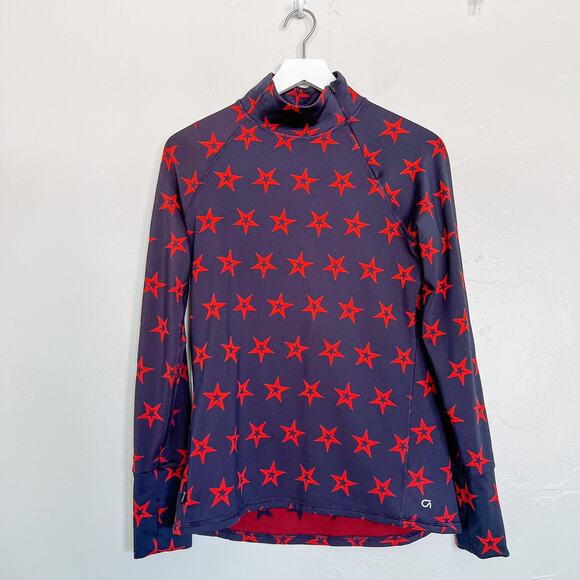 GapFit Winterbrush Star Print Half Zip Pullover Medium - Picture 1 of 6